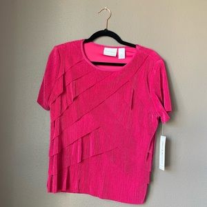 Alfred Dunner fuchsia PM blouse NWT